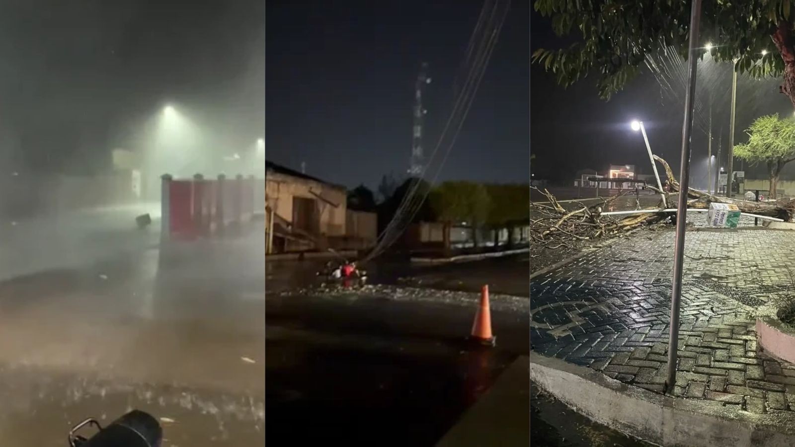 Temporal derruba postes, árvores e telhado de prédio público no Piauí