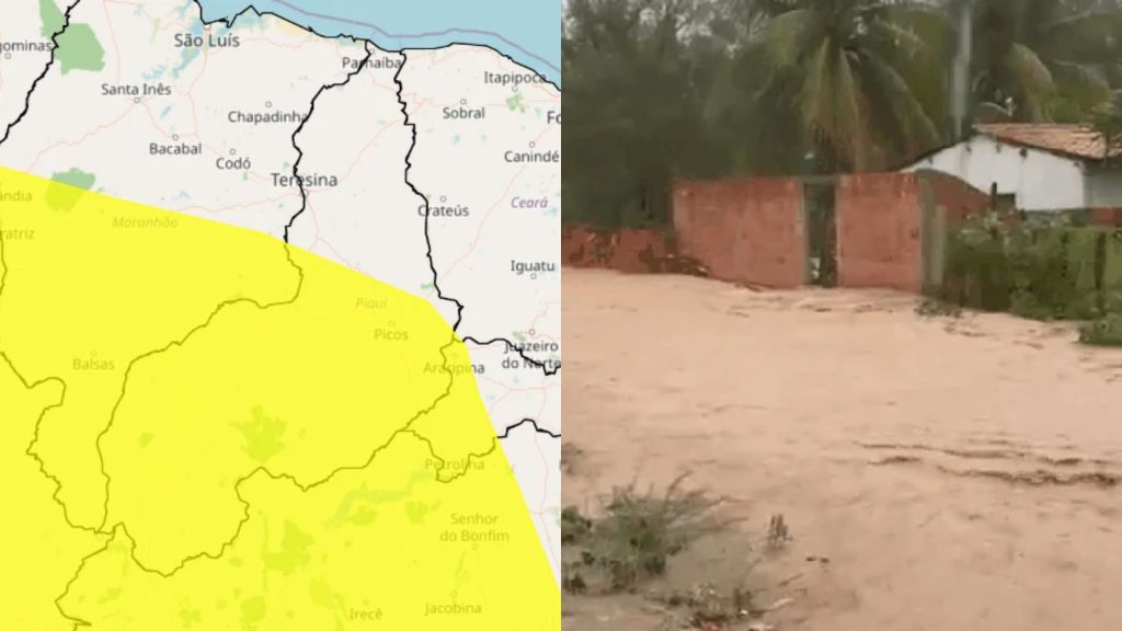 Chuvas no Piauí: Defesa Civil alerta 100 cidades para alagamentos