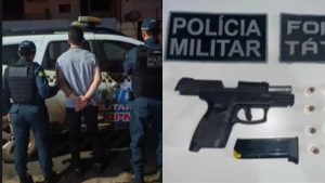 Homem é flagrado exibindo arma em festival e é conduzido no Piauí