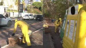 Para evitar as altas temperaturas, trabalhadores da limpeza começam a trabalhar às 6h em Teresina