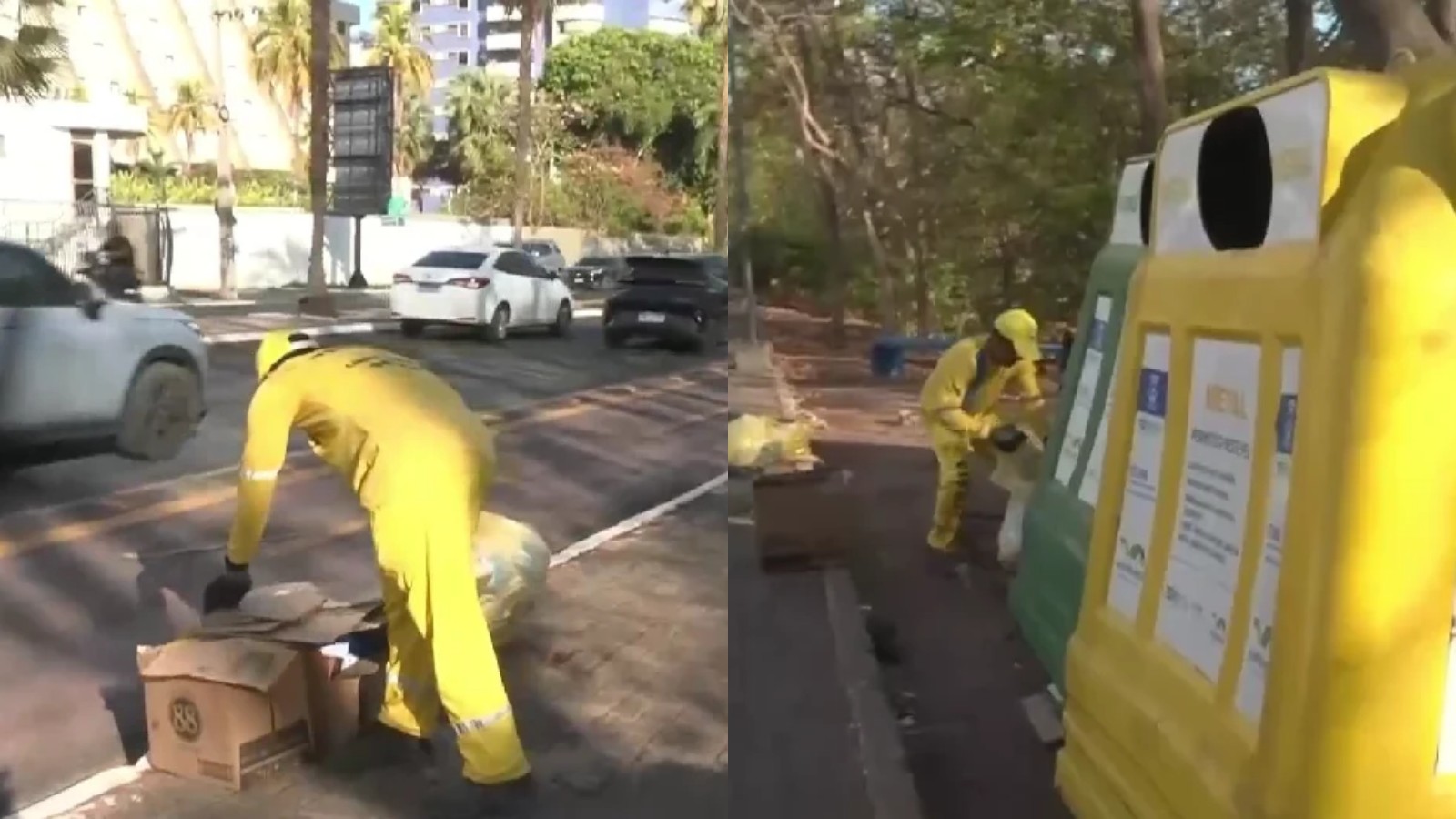Para evitar as altas temperaturas, trabalhadores da limpeza começam a trabalhar às 6h em Teresina