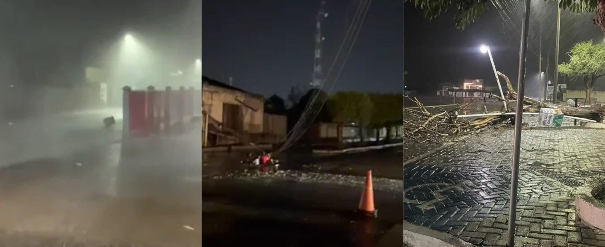 Temporal derruba postes, árvores e telhado de prédio público no Piauí