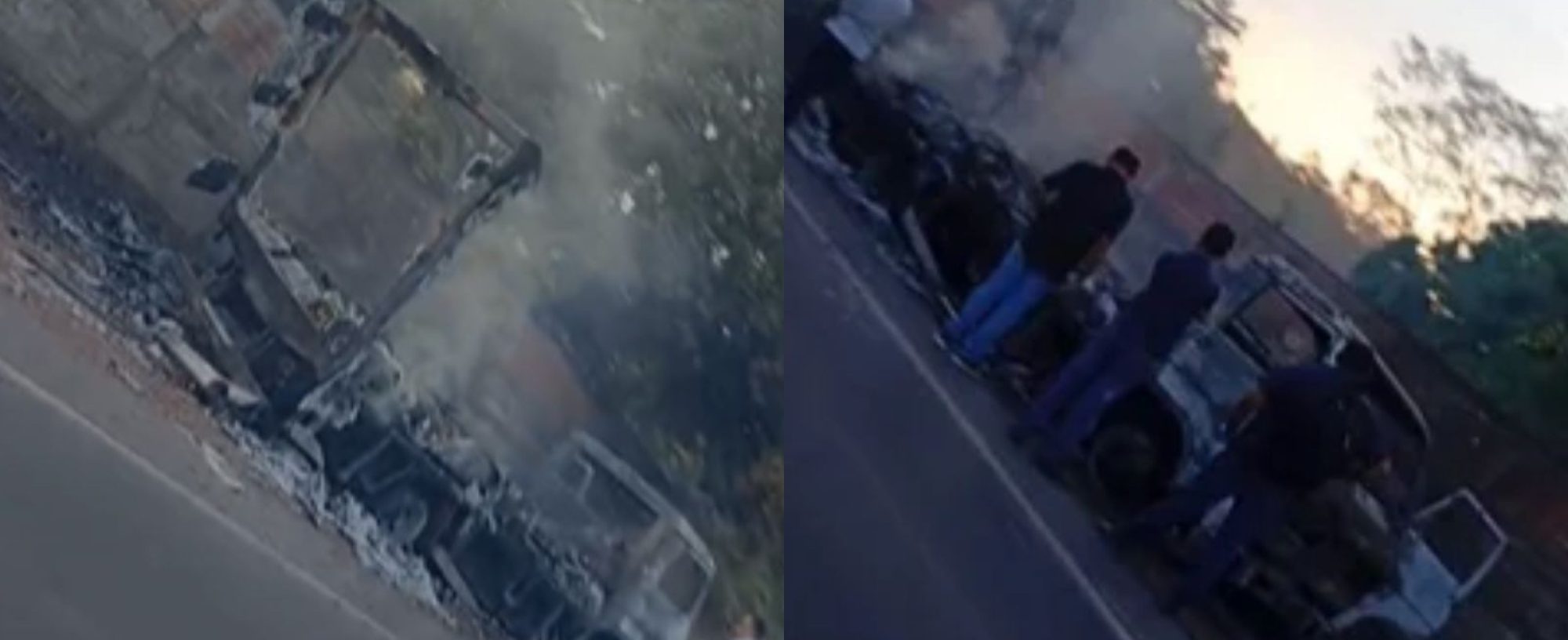 VÍDEO: Caminhão pega fogo e fica destruído na PI-112, em Teresina